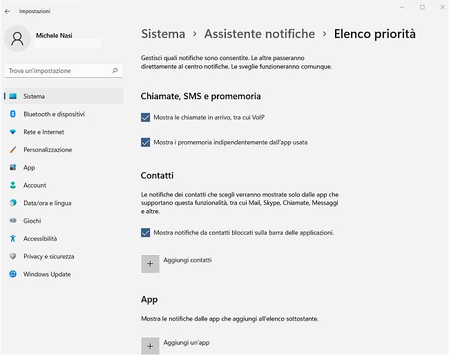 Windows 11: Focus assist permette di evitare distrazioni