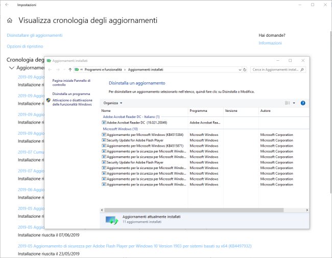 Eliminare aggiornamenti Windows 10: come fare in pratica