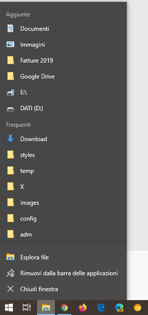 Eliminare la cronologia delle cartelle aperte e dei comandi usati in Windows 10