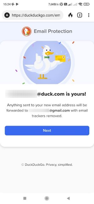 DuckDuckGo protegge le email e rimuove il codice tracciante