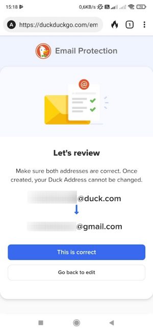 DuckDuckGo protegge le email e rimuove il codice tracciante
