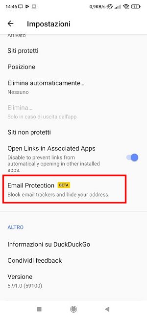 DuckDuckGo protegge le email e rimuove il codice tracciante