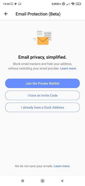 DuckDuckGo protegge le email e rimuove il codice tracciante