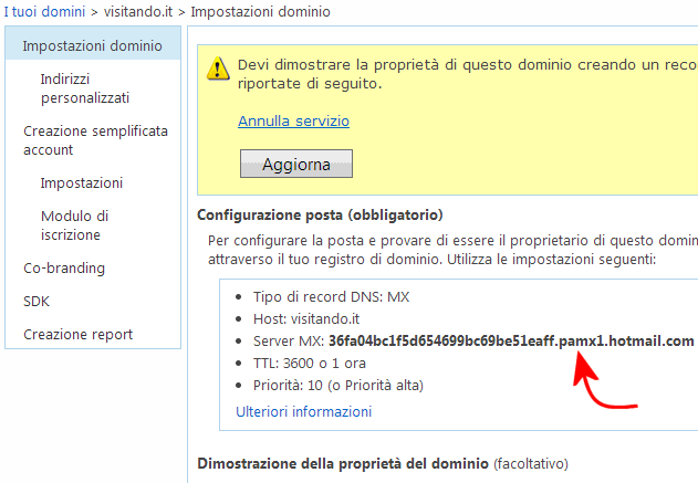 Ottenere un indirizzo e-mail personalizzato con Outlook.com: gestire mail del dominio