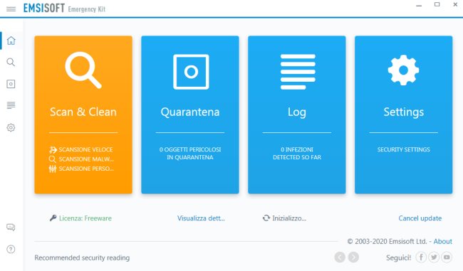 Rilasciato Emsisoft Emergency Kit 2020, l'antimalware per una seconda opinione