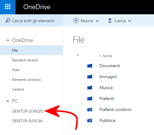 Entrare nel PC da remoto con OneDrive