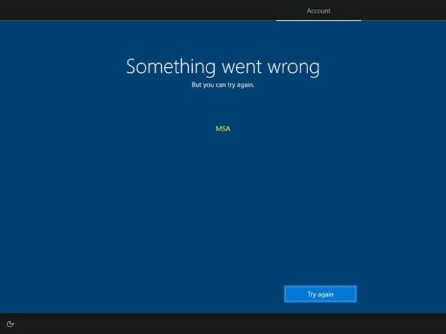 Qualcosa è andato storto, errore dopo l'installazione di Windows 10