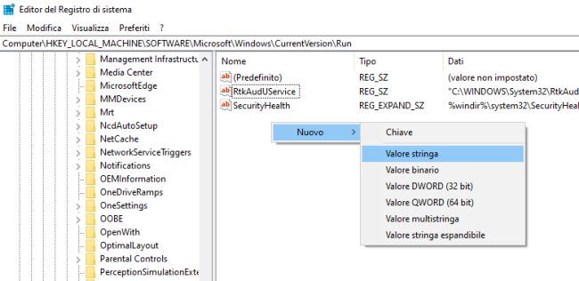 Esecuzione automatica Windows 10 per programmi e applicazioni
