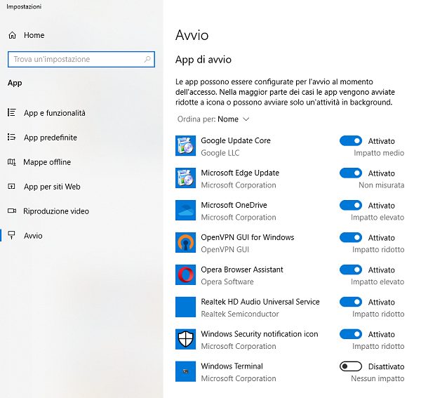 Windows 10 avverte gli utenti quando un programma va in esecuzione automatica