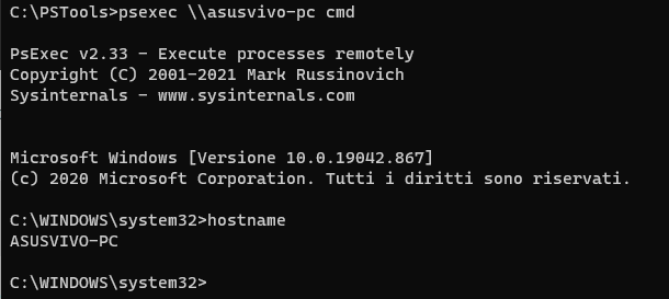 Come eseguire comandi da remoto con un account Windows