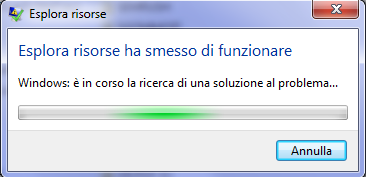 Esplora risorse ha smesso di funzionare, le soluzioni