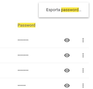 Come esportare e importare password Chrome