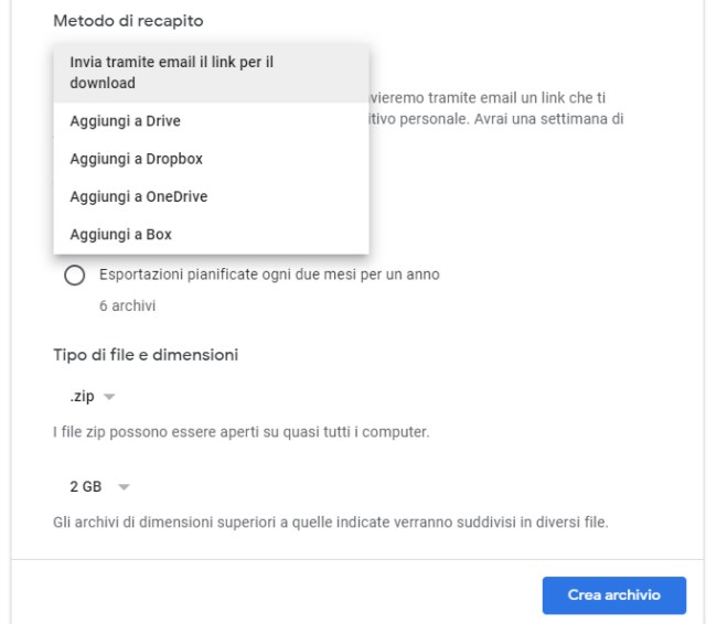 Come esportare le note di Google Keep