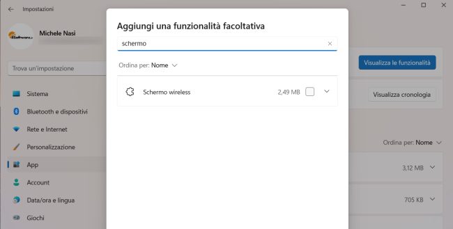 Windows 11: estendere schermo, anche in modalità wireless