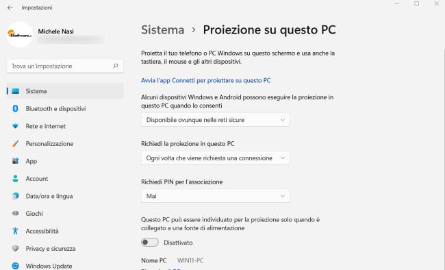 Windows 11: estendere schermo, anche in modalità wireless