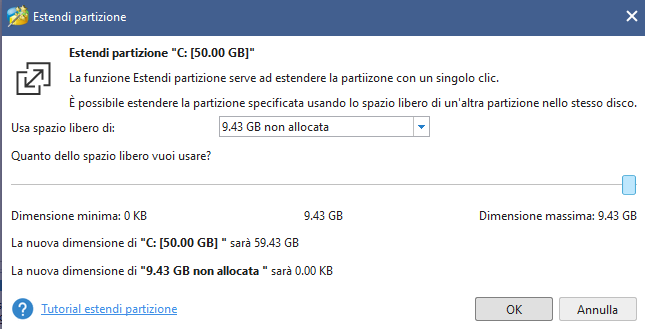 Come estendere partizione in Windows