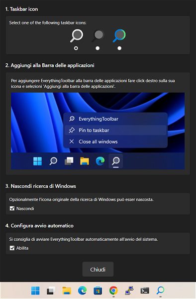 Everything, come aggiungere la ricerca nella barra di Windows 10 e 11