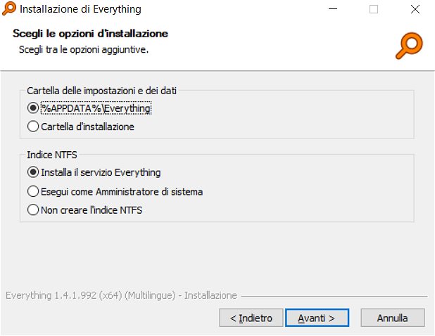 Everything, come aggiungere la ricerca nella barra di Windows 10 e 11
