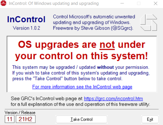 Evitare aggiornamento di Windows 10 e 11 con InControl: cosa fa e cosa non fa