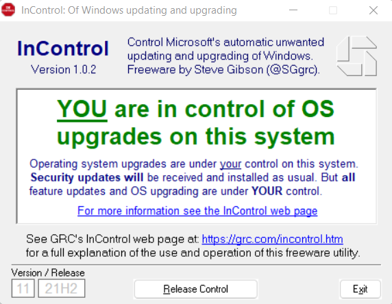 Evitare aggiornamento di Windows 10 e 11 con InControl: cosa fa e cosa non fa