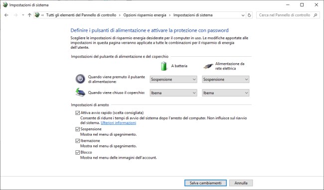 Notebook: evitare che il PC si spenga o vada in standby alla chiusura dello schermo