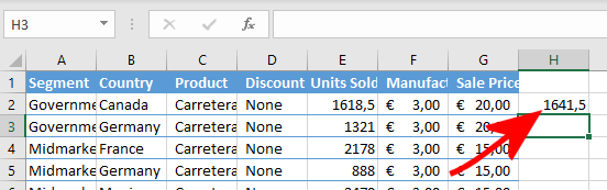 Come sommare i valori di righe e colonne in Excel