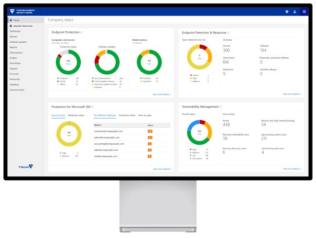 F-Secure Elements, un'unica piattaforma modulare per proteggere l'azienda