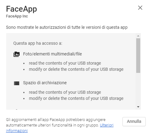 FaceApp: due parole sull'opportunità di inviare dati personali all'applicazione