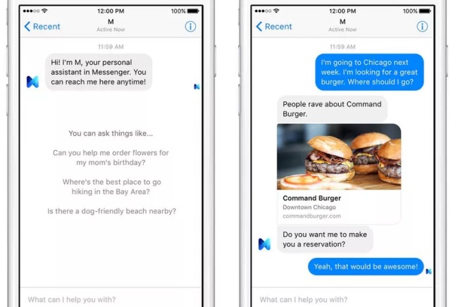 Facebook M è il nuovo assistente digitale