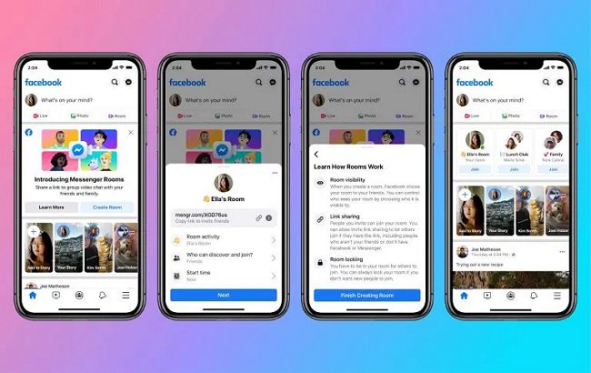Facebook Rooms disponibile: per effettuare videochiamate fino a 50 partecipanti