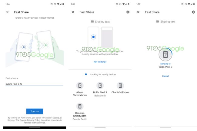 Fast Share: in arrivo la nuova funzionalità Google per la condivisione file