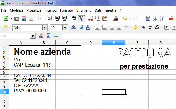 Creare fatture con LibreOffice. Ecco come fare