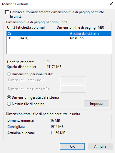 File di paginazione pagefile.sys: a cosa serve e come gestirlo