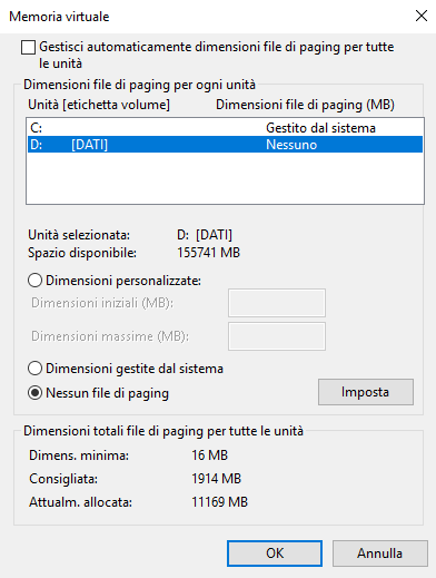 File di paginazione pagefile.sys: a cosa serve e come gestirlo