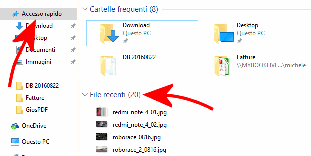 File recenti e Windows 10: come cancellare la lista