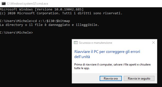Windows 10 potrebbe non avviarsi più soltanto accedendo a una cartella