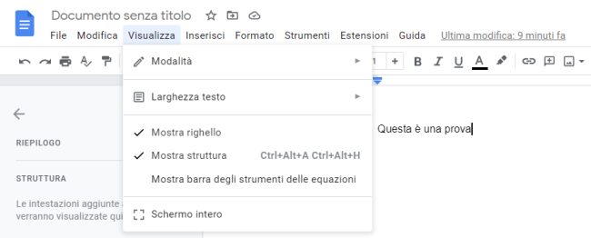 Google Documenti: cos'è il formato Senza pagine