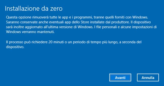 Formattare PC per reinstallare Windows da zero