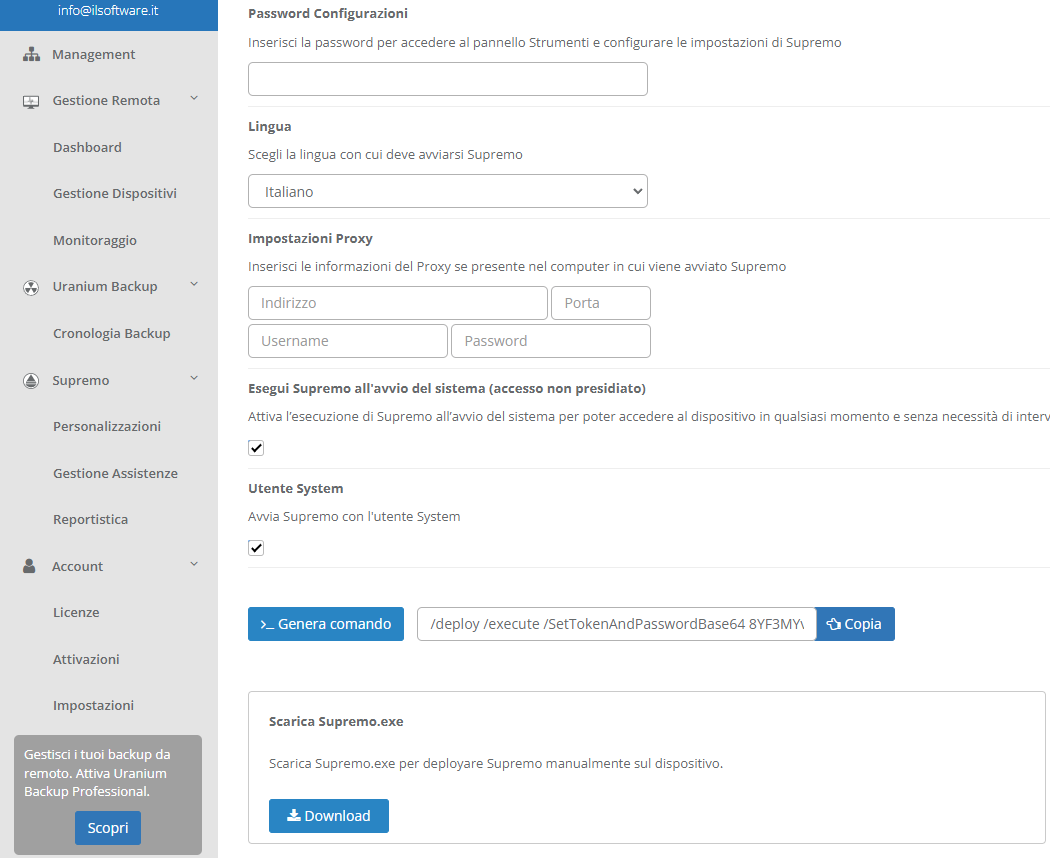 Gestione remota dei sistemi e monitoraggio a distanza con SupRemo Console