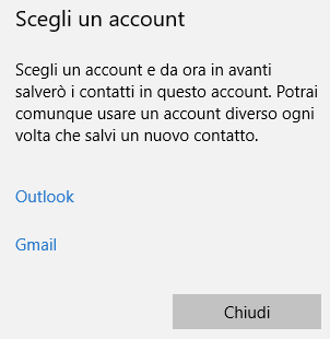 Gestire contatti con la rubrica di Windows 10