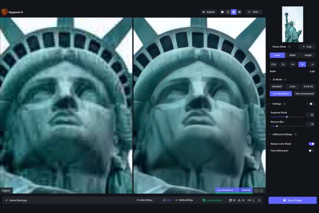 Ridimensionare immagini senza perdere qualità con Gigapixel AI