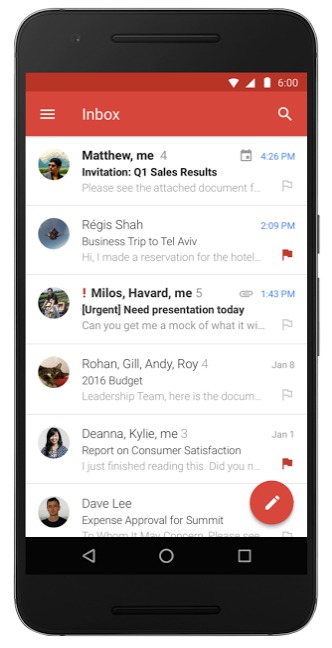 L'app Gmail per Android abbraccia Microsoft Exchange