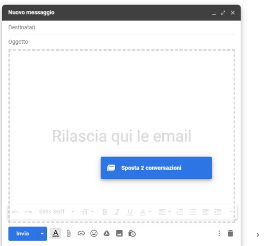 Gmail permette di allegare i messaggi di posta