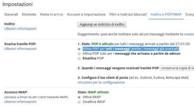 Gmail, come trasferire le email da un account di posta all'altro
