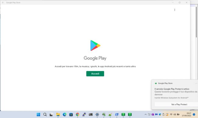 Guida per avere Google Play Store su Windows 11