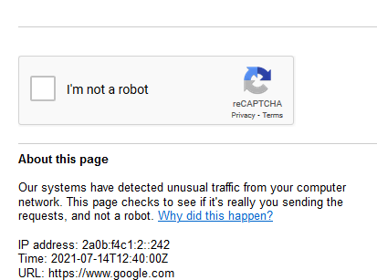 Perché compare spesso il CAPTCHA di Google Non sono un robot