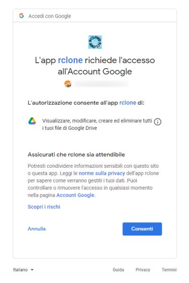 Google Drive come funziona l'accesso da riga di comando in Windows