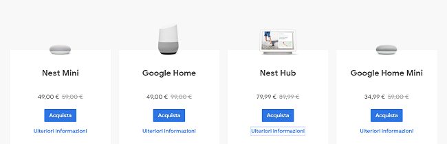 Google Home, le principali differenze tra i dispositivi