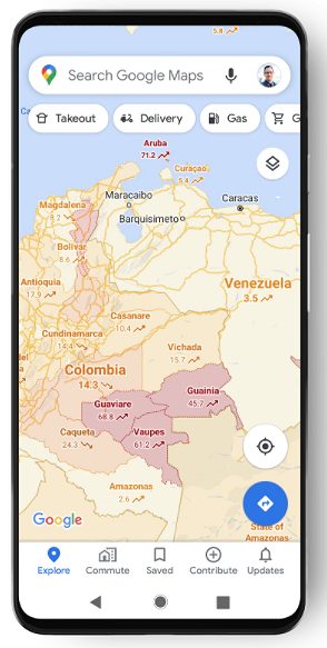 Google Maps mostra i casi di infezione da Coronavirus