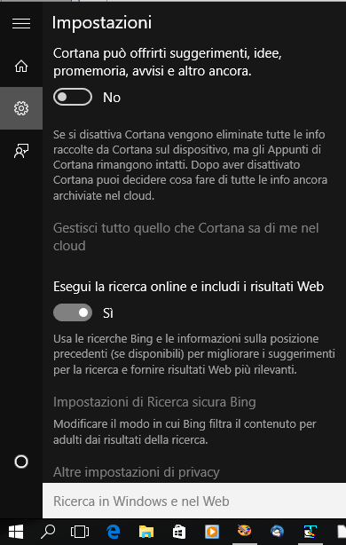 Impostare Google come motore di ricerca in Windows 10